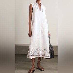 Thierry Colson Apolonia Embroidered Linen Kaftan